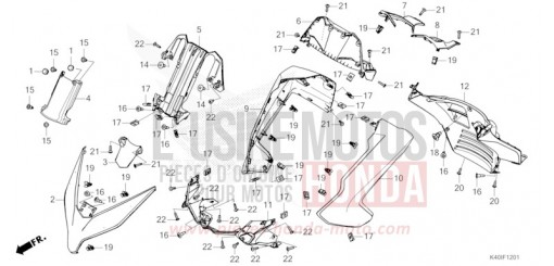 FRONT COVER/METER PANEL (NSS125ADP/R) NSS125ADR de 2024
